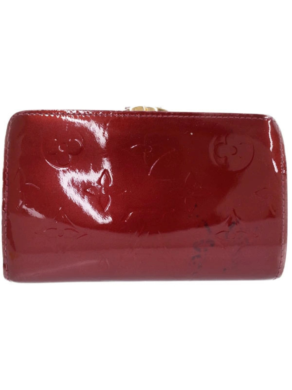 Louis Vuitton Portefeuille Clasp Viennois Monogram Wallet Vernis Brown